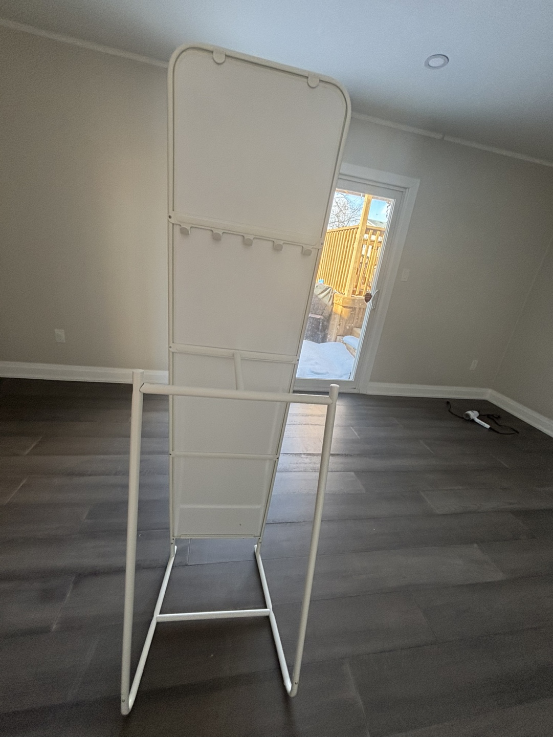 IKEA- White Full-Length Freestanding Mirror with Clothes Rack - photo 3