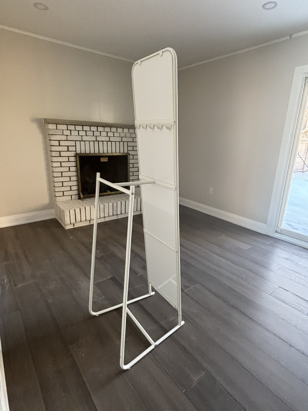 IKEA- White Full-Length Freestanding Mirror with Clothes Rack - photo 4