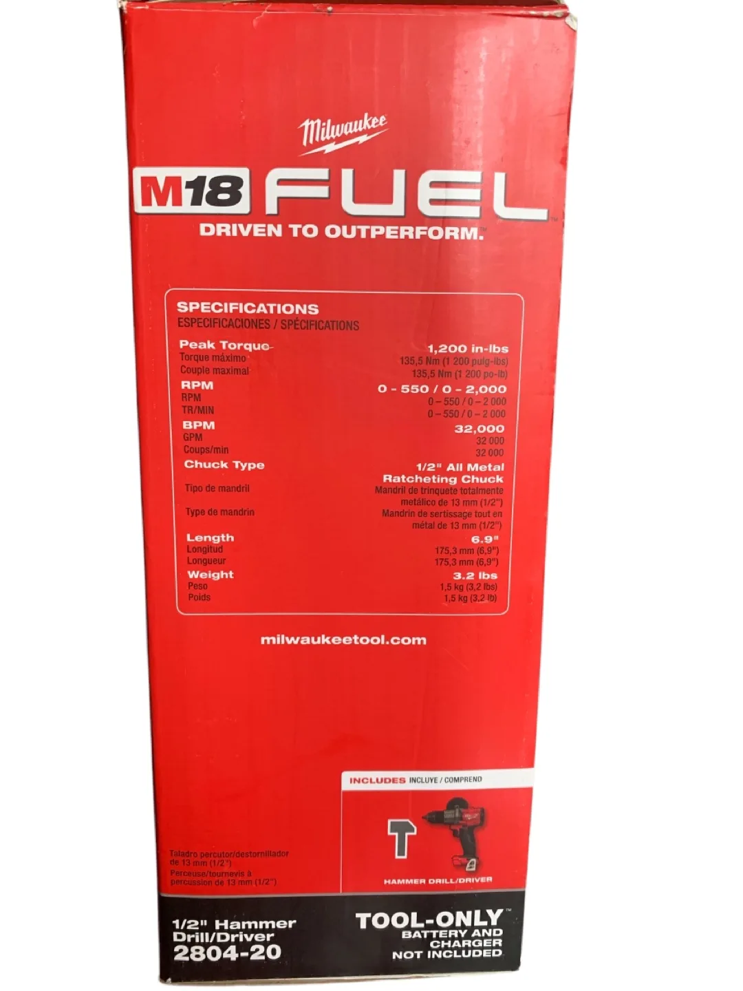 Milwaukee M18 FUEL 1/2" Hammer Drill/Driver 2804-20 image indicator(2)