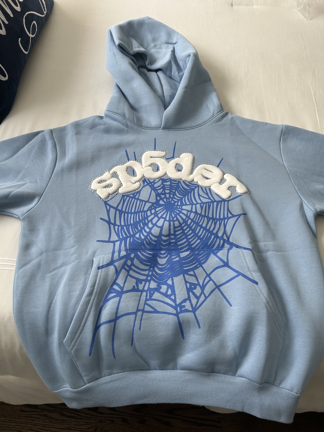 Spider Worldwide Light Blue Hoodie Size Small