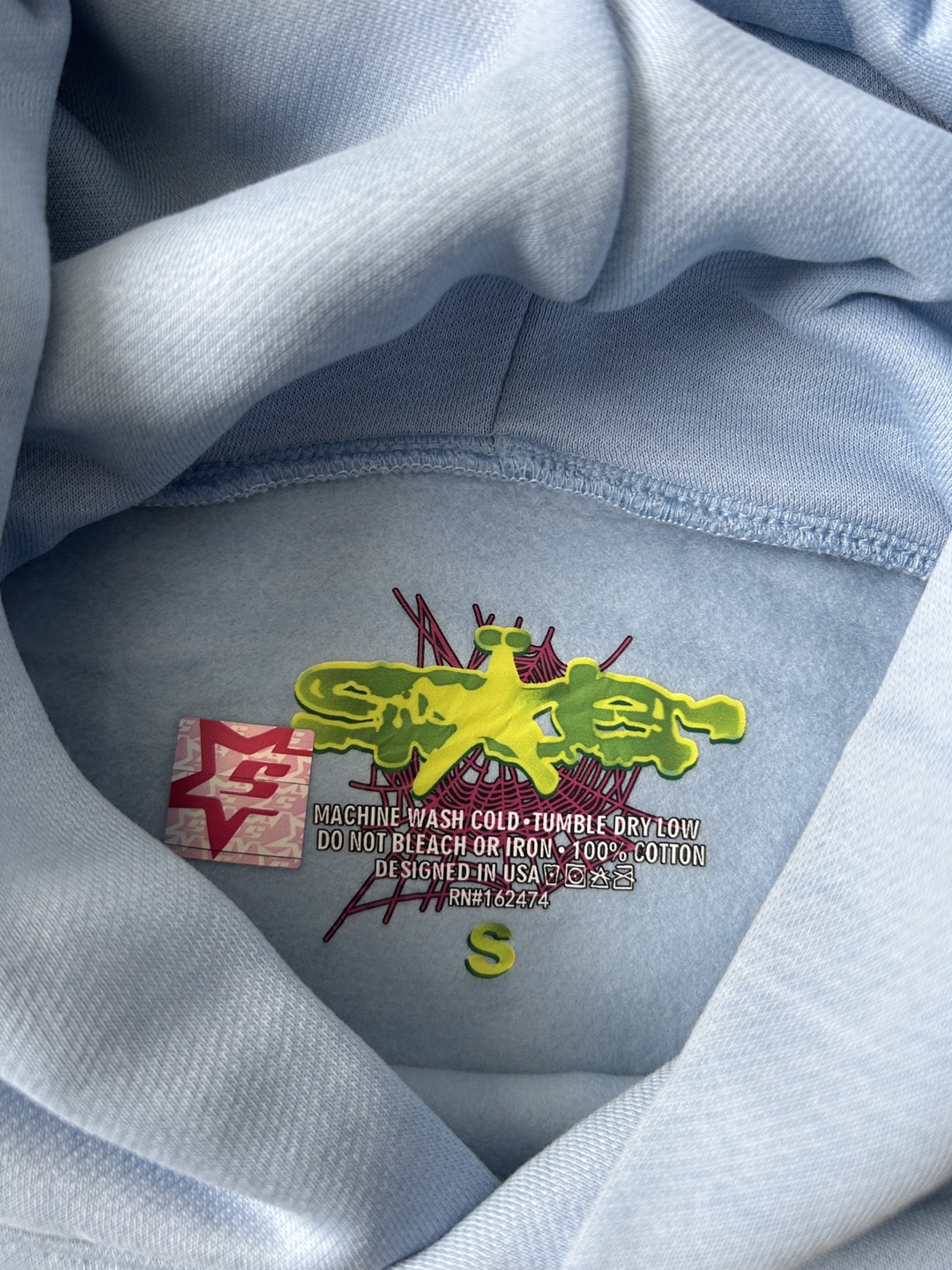 Spider Worldwide Light Blue Hoodie Size Small - photo 2