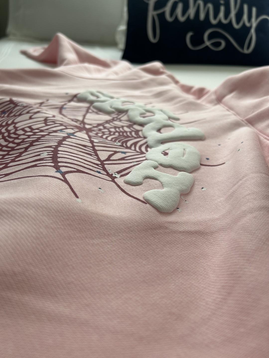 Pink Spiderweb Hoodie Size Medium - photo 3