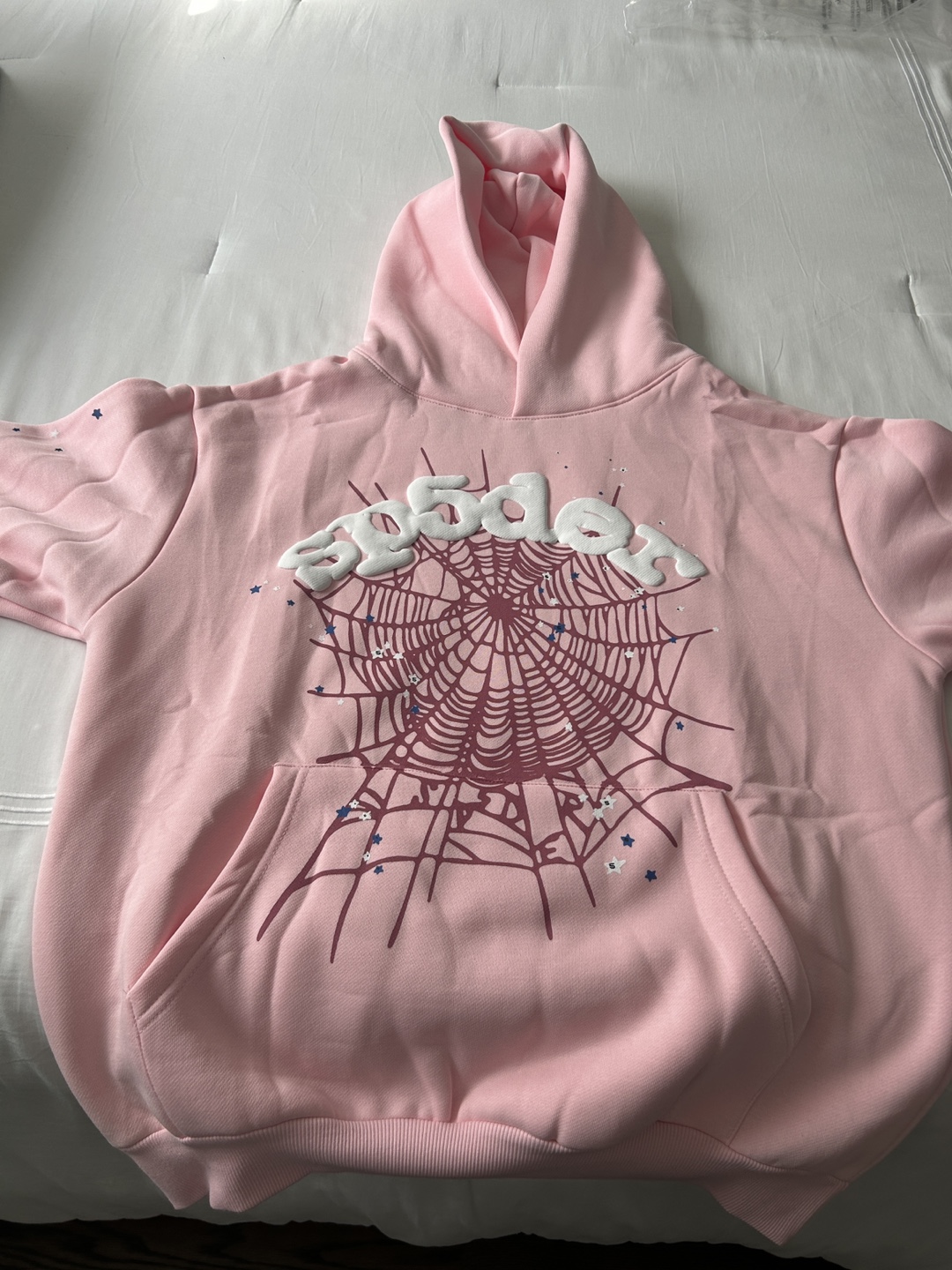 Pink Spiderweb Hoodie Size Medium