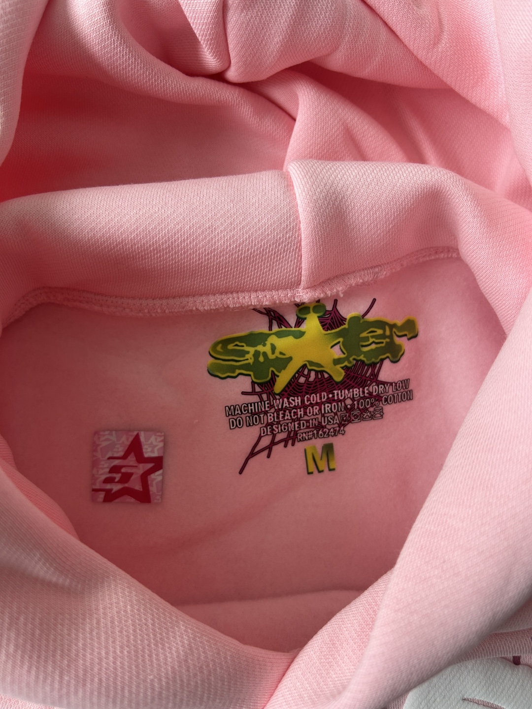 Pink Spiderweb Hoodie Size Medium - photo 2