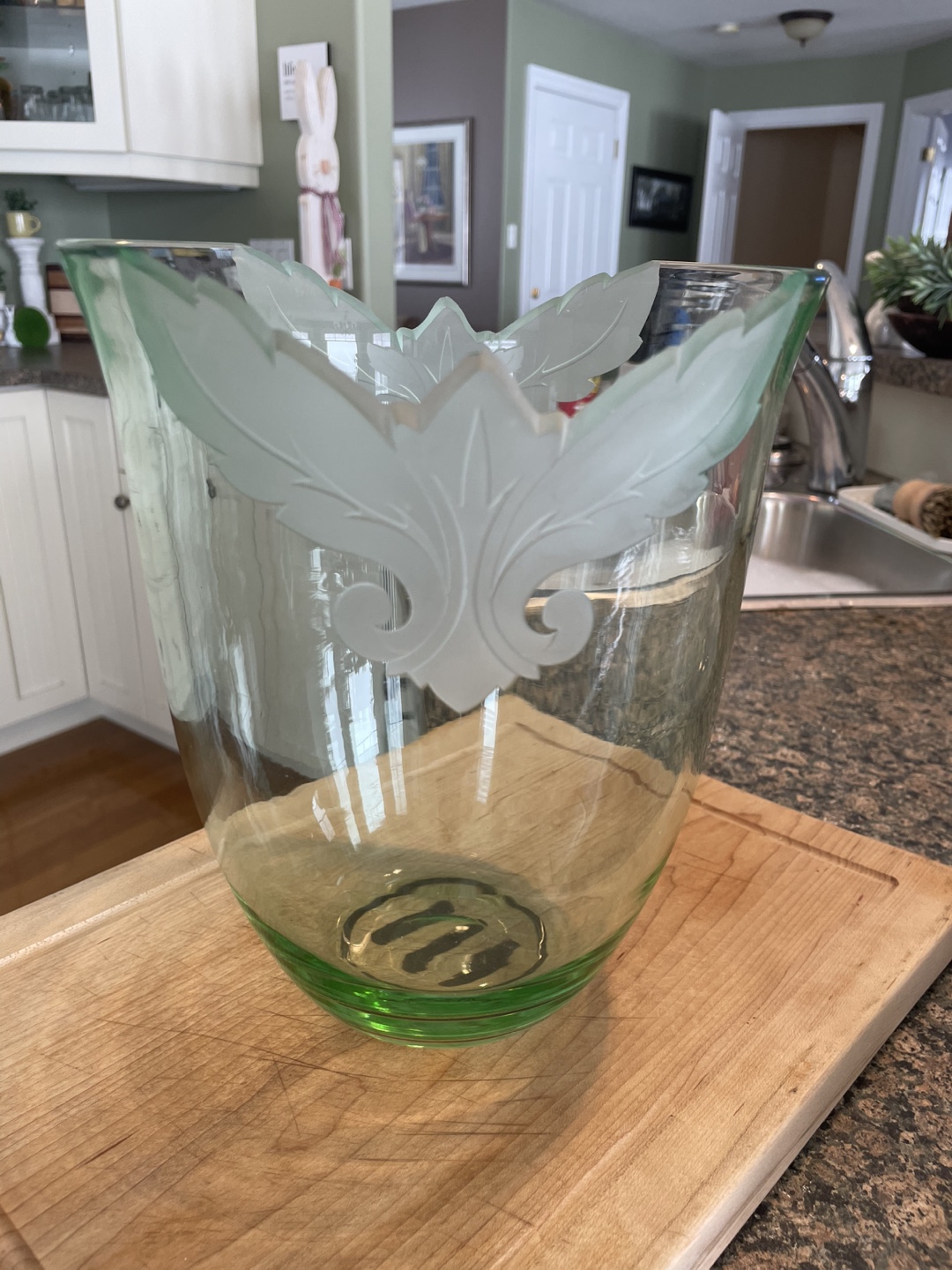 Vintage green vase