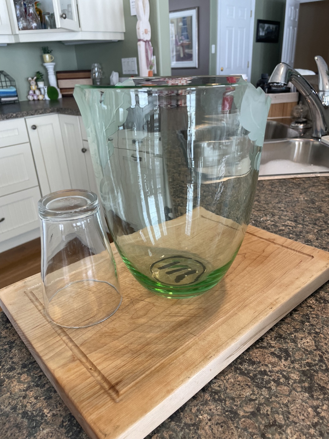 Vintage green vase - photo 3