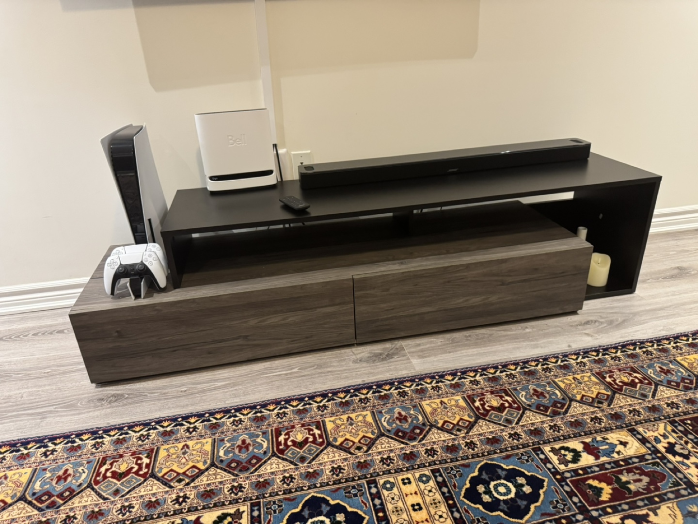 70" Inch Modern TV Stand with Two Drawers