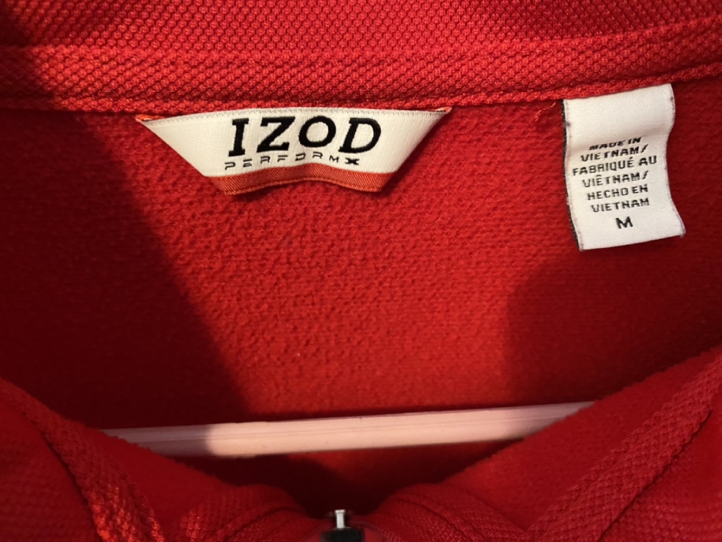 IZOD PerformX Men's Red 1/4 Zip Pullover Size M - photo 3