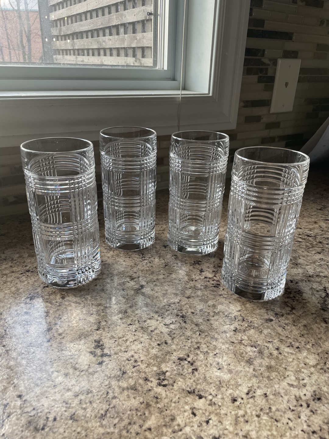 Ralph Lauren crystal highball glasses