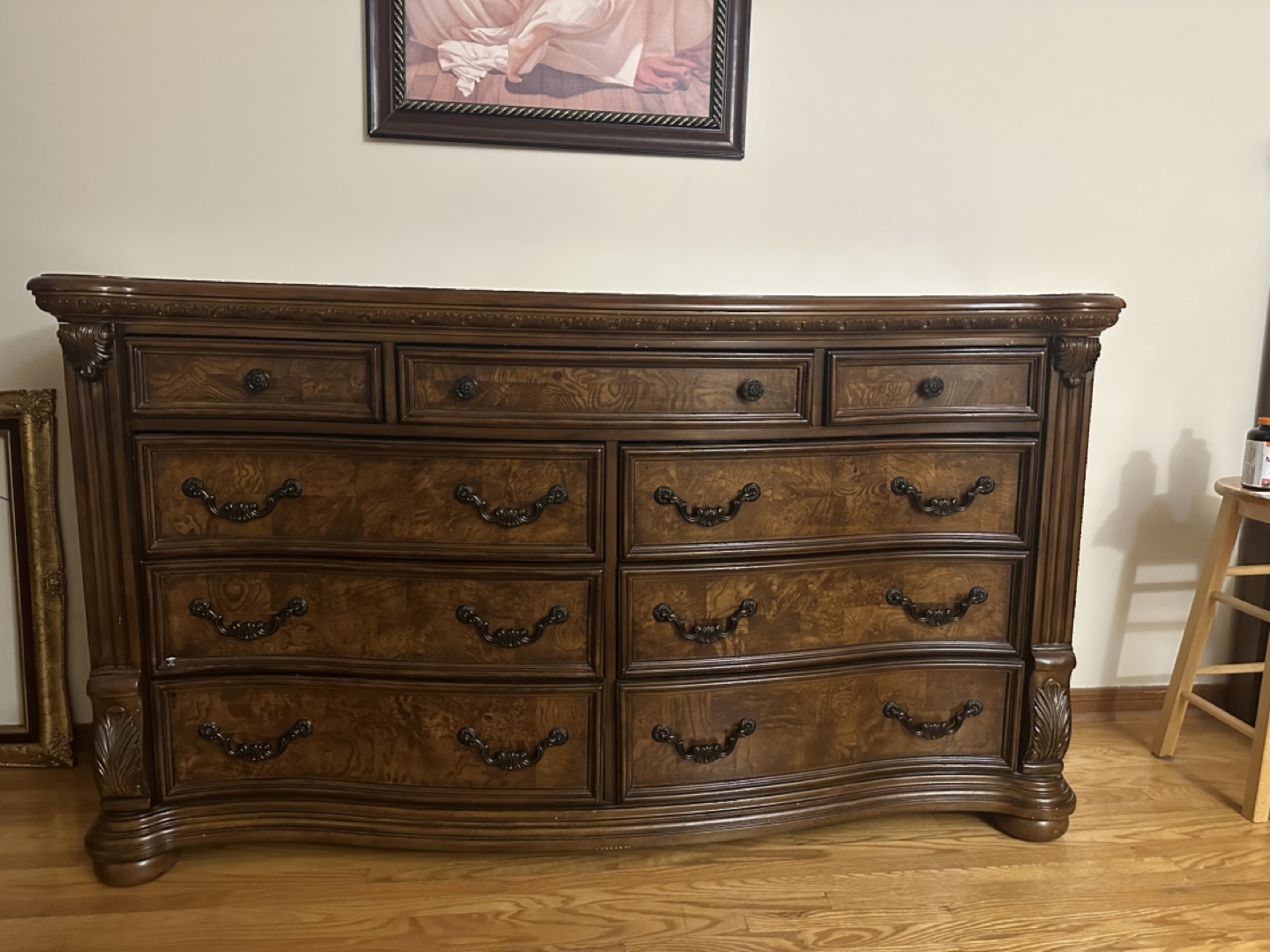 Large Antique-Style Wooden Dresser