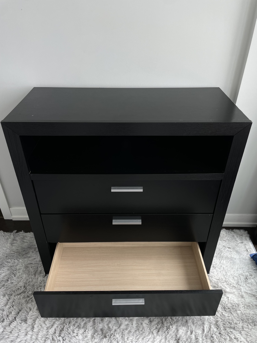 Black Three-Drawer Chest - photo 2