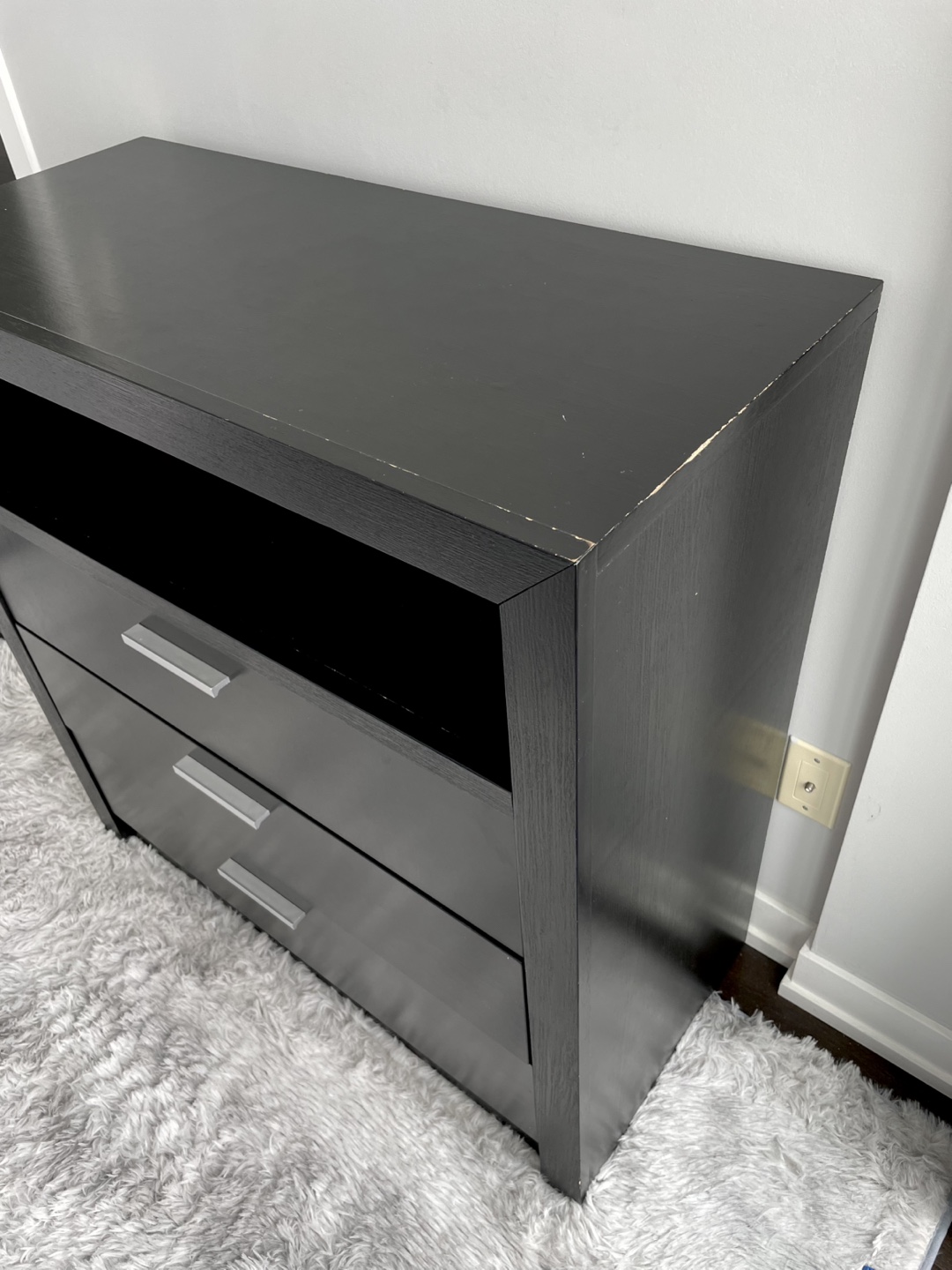 Black Three-Drawer Chest - photo 4