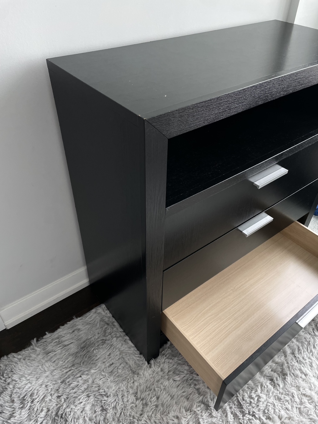 Black Three-Drawer Chest - photo 3