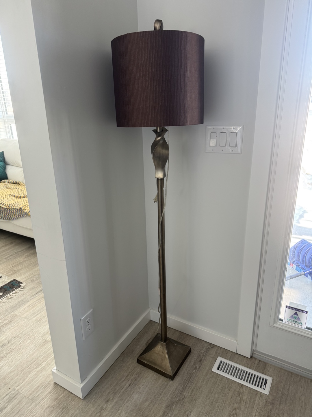 Floor Lamp with Brown Shade