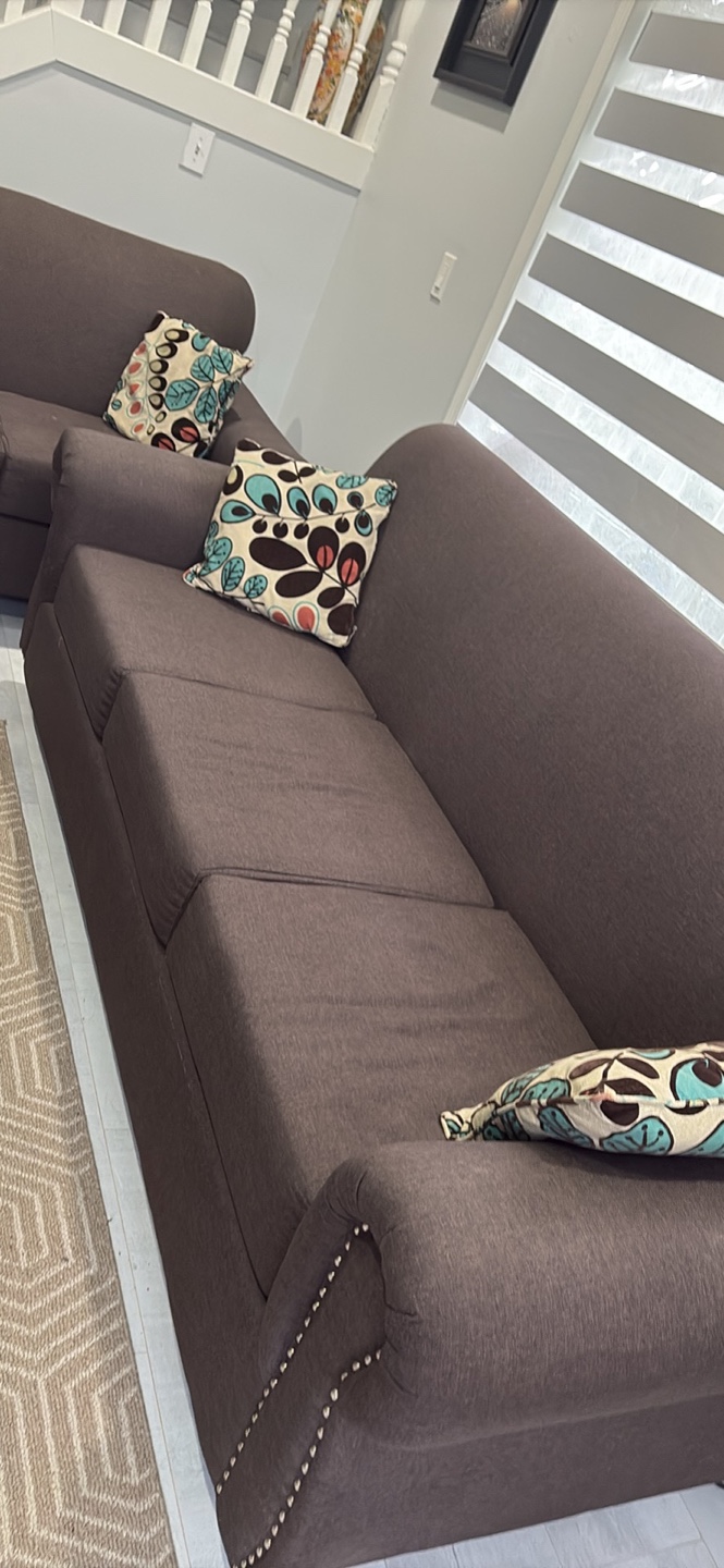 Brown Sofa Set with Coffee Table