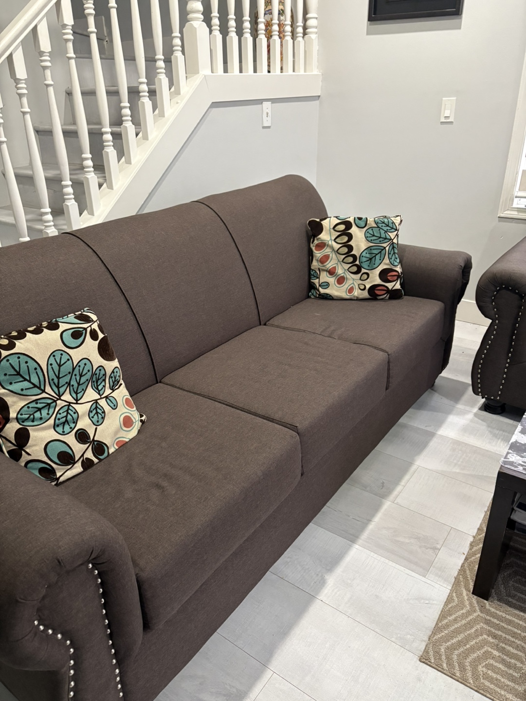 Brown Sofa Set with Coffee Table - photo 5