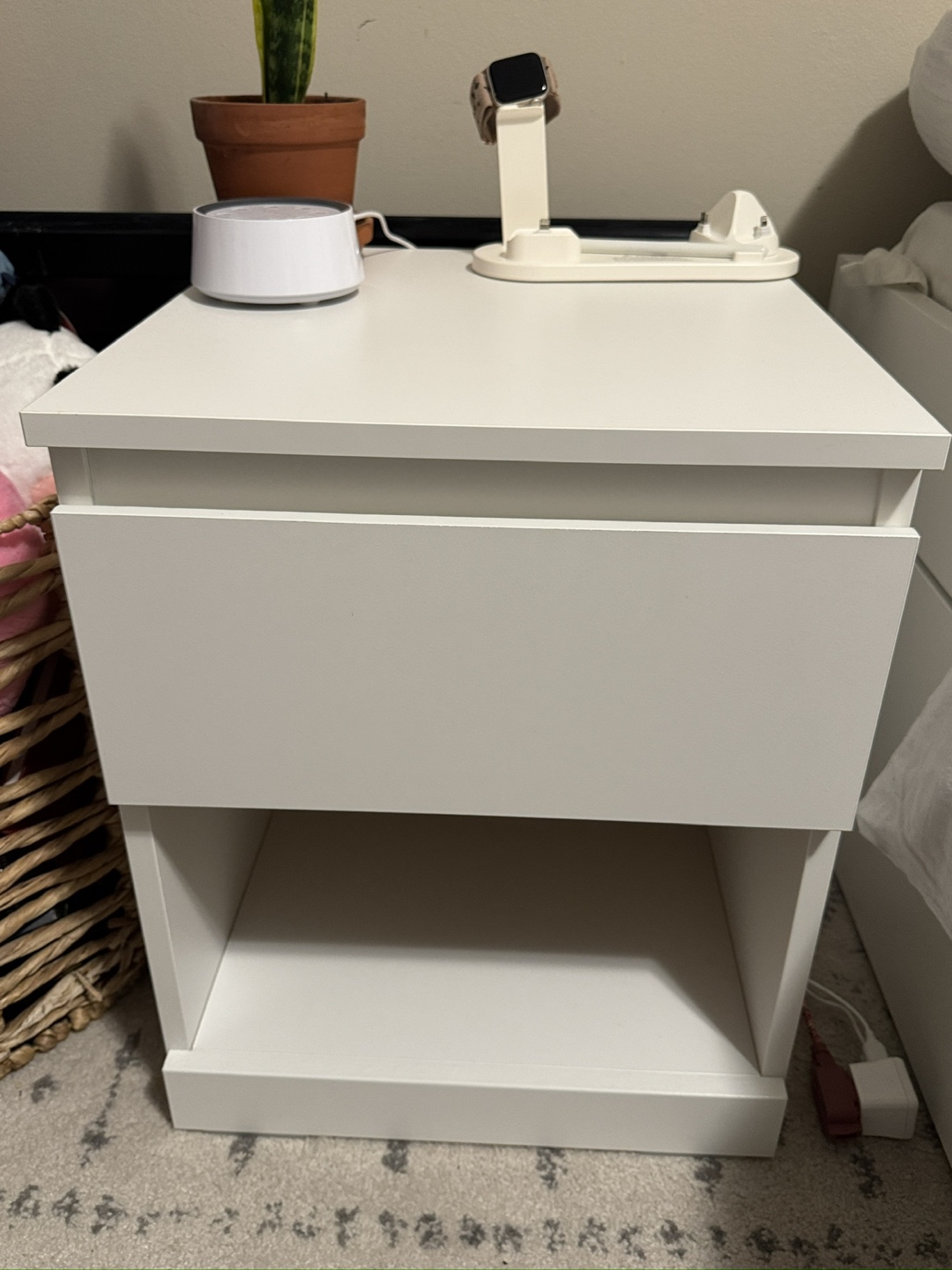 White Nightstand with Drawers (2 pieces) - photo 3