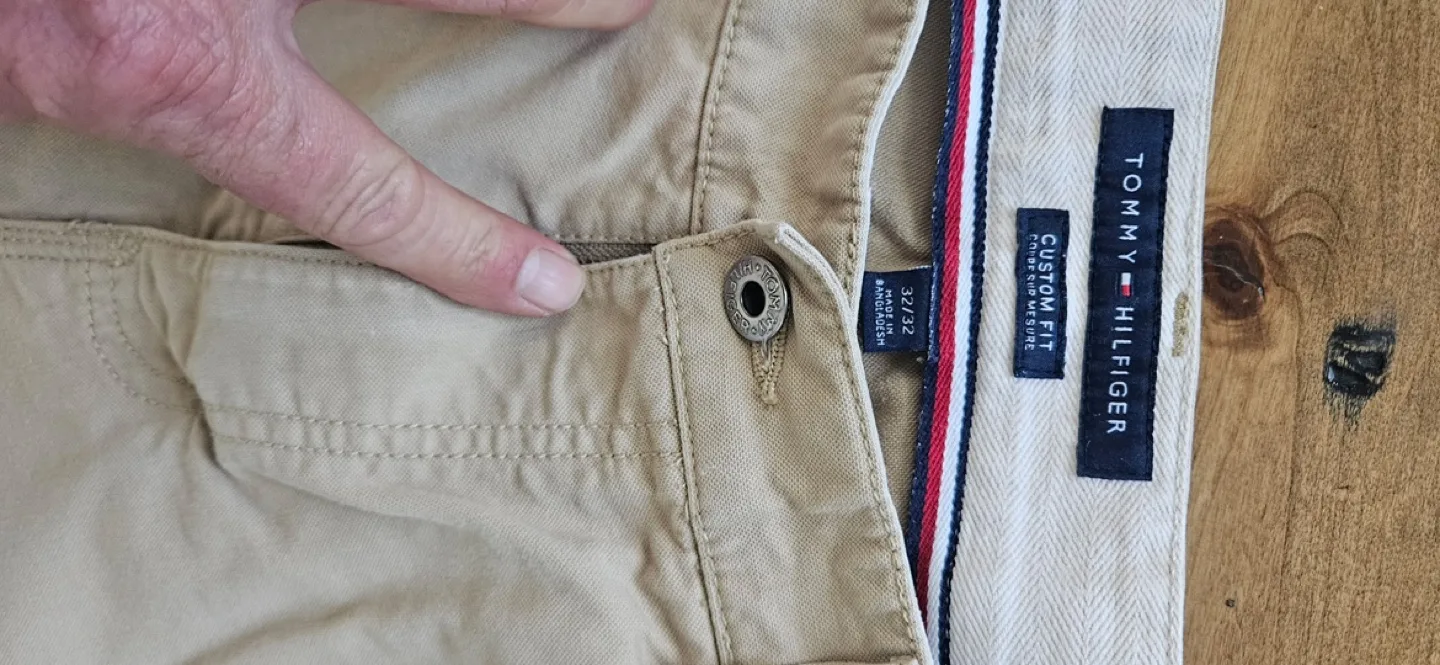 Tommy Hilfiger Men's Khaki Custom Fit Pants - Size 32/32 image indicator(2)
