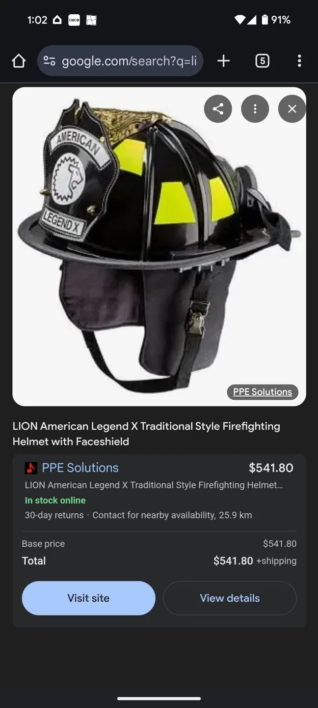 American Heritage Fire Helmet with Faceshield image indicator(3)