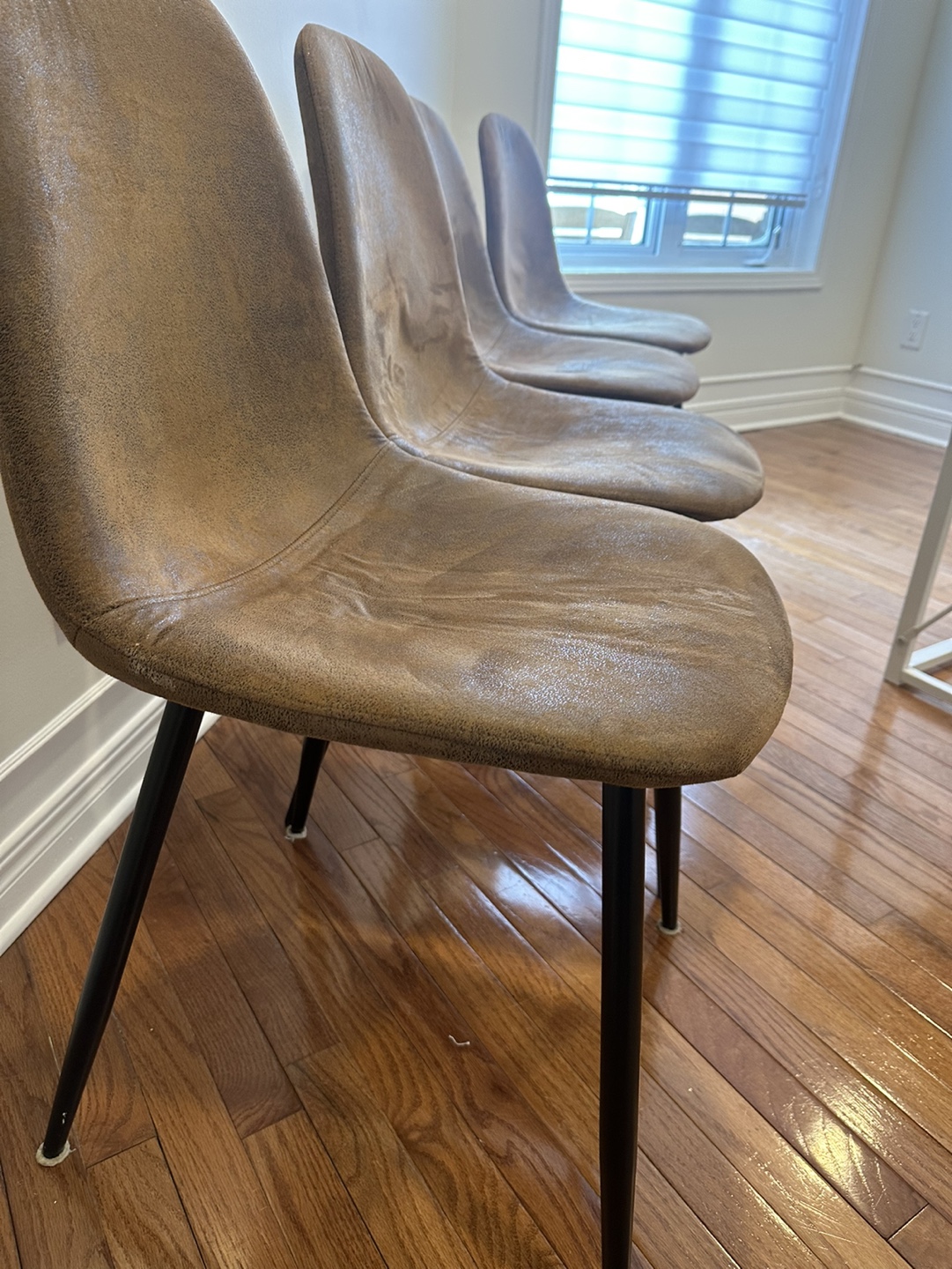 Set of Four Brown Dining Chairs - photo 2