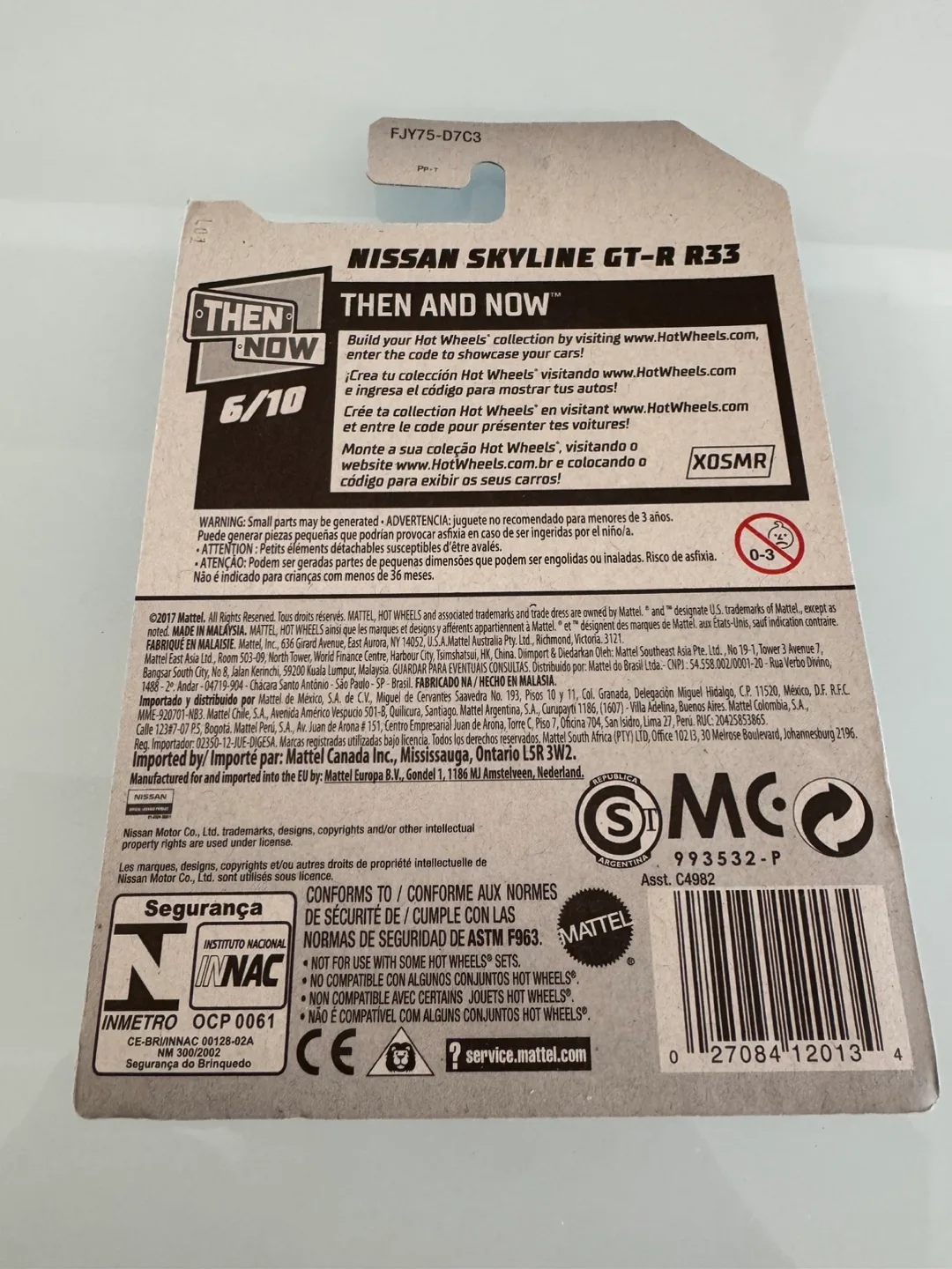 HOT WHEELS NISSAN SKYLINE GT-R R33 DIECAST image indicator(3)
