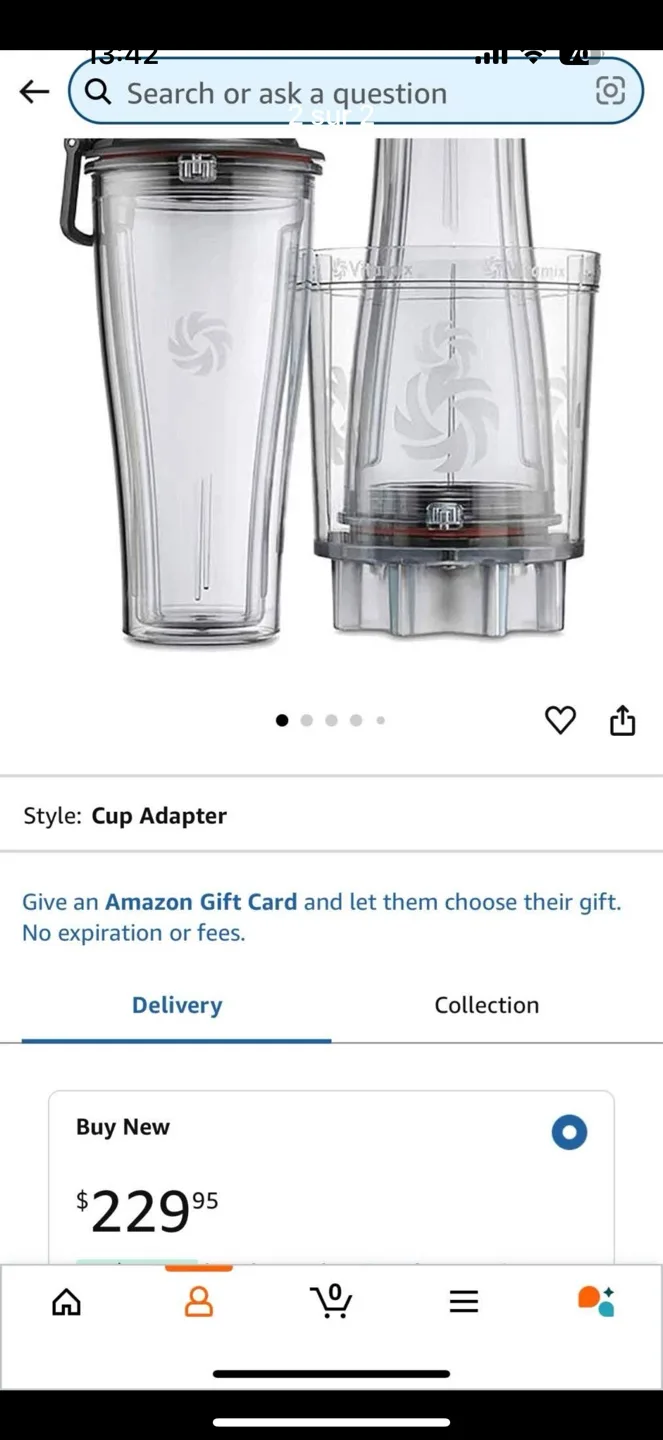 Vitamix Cup Adapter and 2 cups with lids image indicator(2)