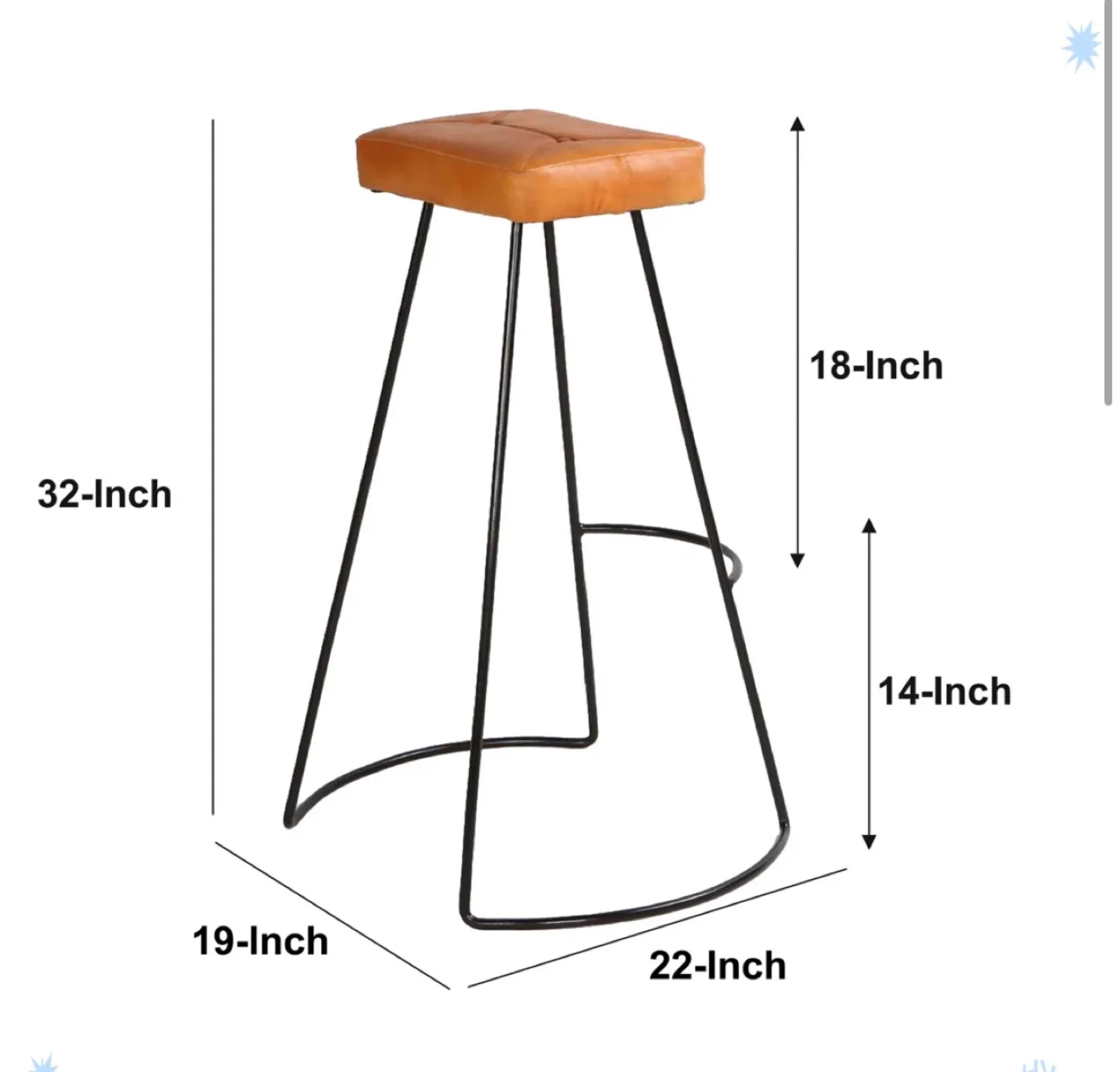Brand new Tersillo Counter Stool - 1 only - 32 inch image indicator(2)