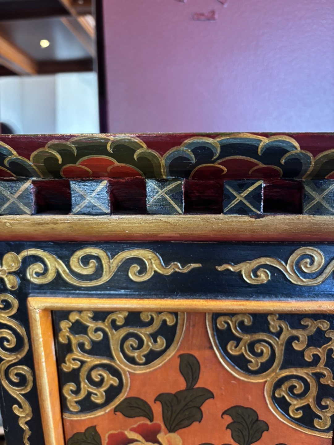 Hand-Painted Tibetan Cabinet - photo 2