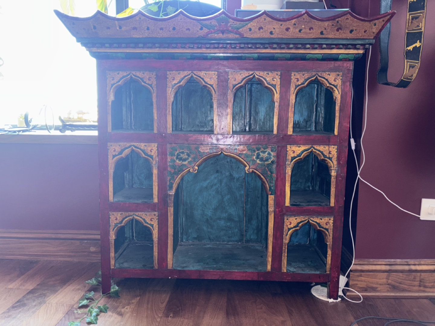 Hand-painted Antique Asian Cabinet