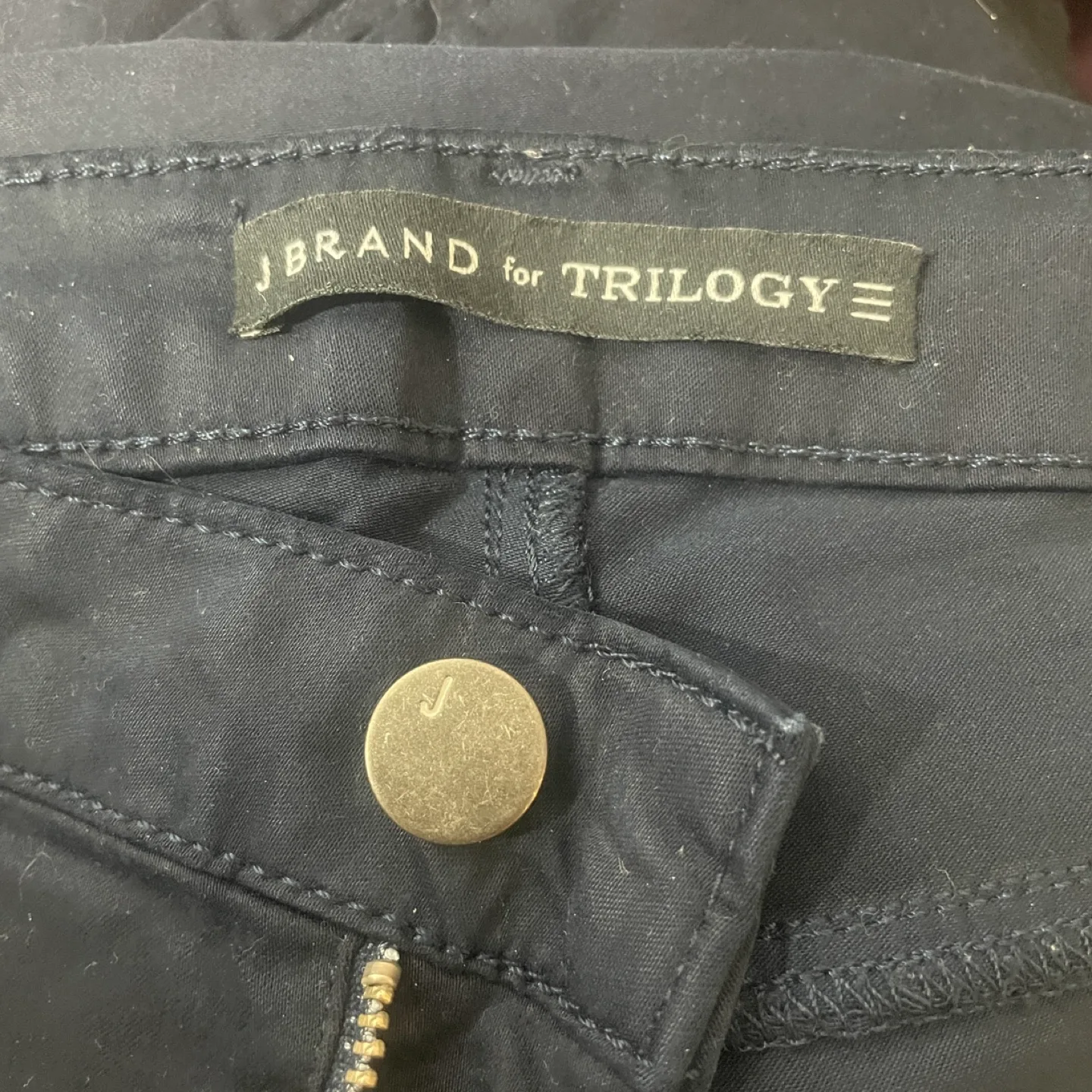 J Brand for Trilogy Navy High Rise Skinny Jeggings Size 27 image indicator(6)