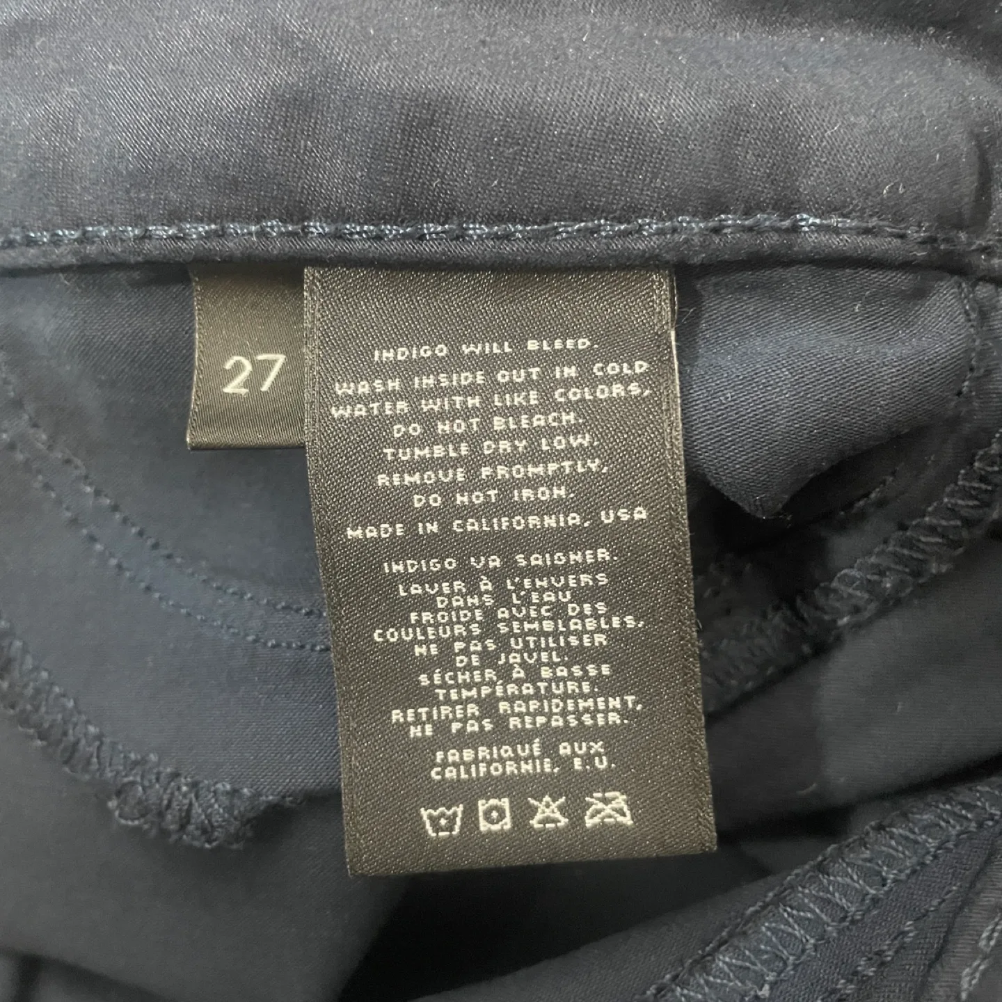 J Brand for Trilogy Navy High Rise Skinny Jeggings Size 27 image indicator(7)