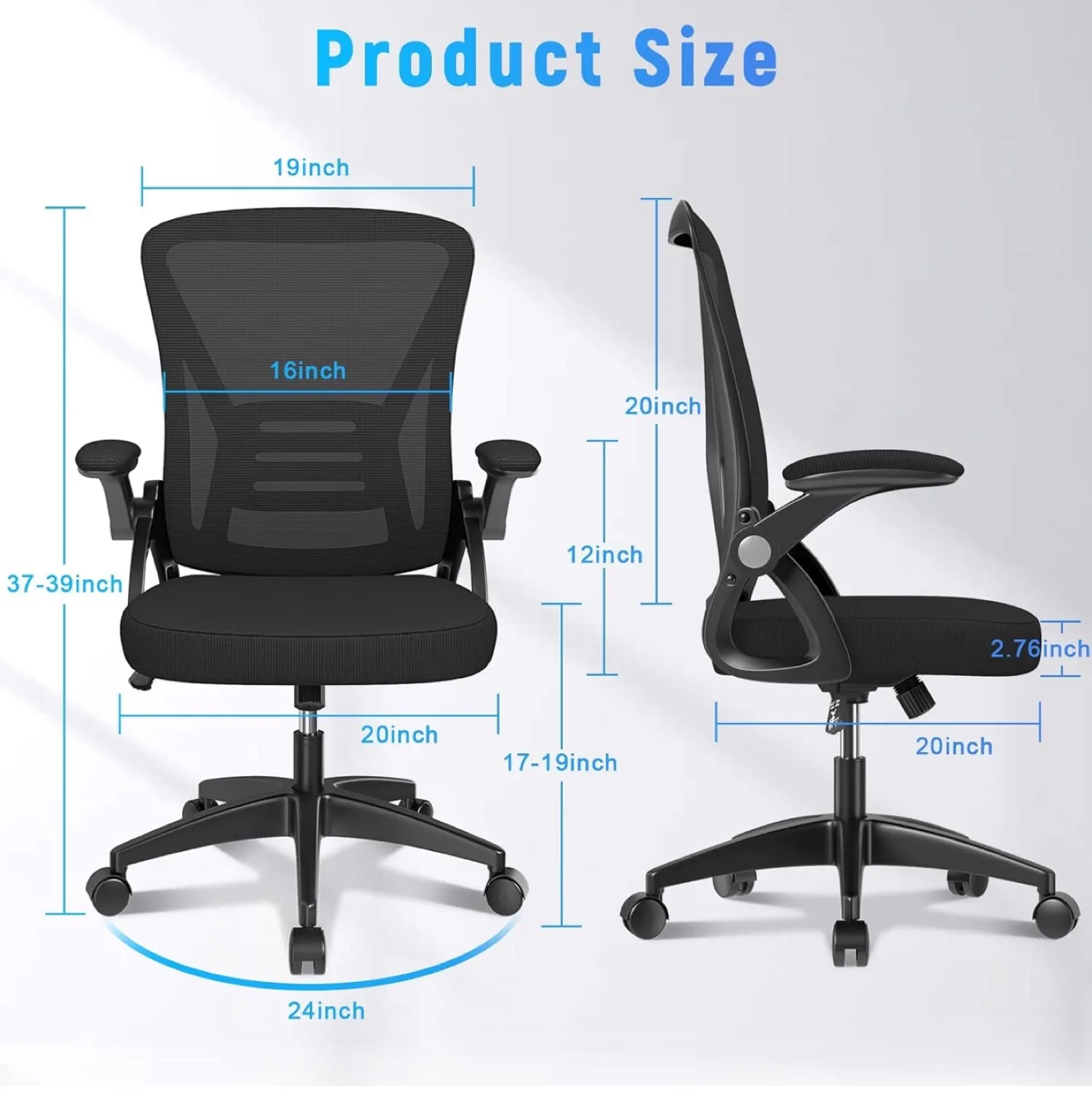 Ergonomic Office Chair with Adjustable Armrests image indicator(3)