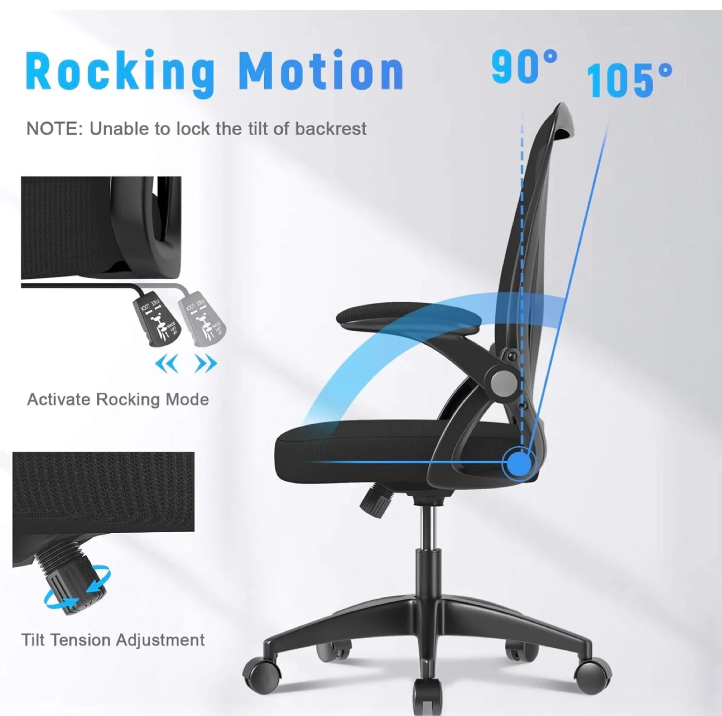 Ergonomic Office Chair with Adjustable Armrests image indicator(5)