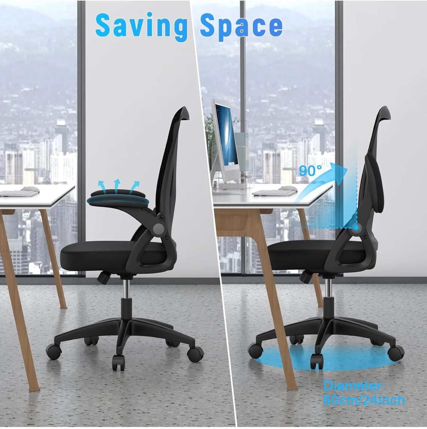 Ergonomic Office Chair with Adjustable Armrests image indicator(7)