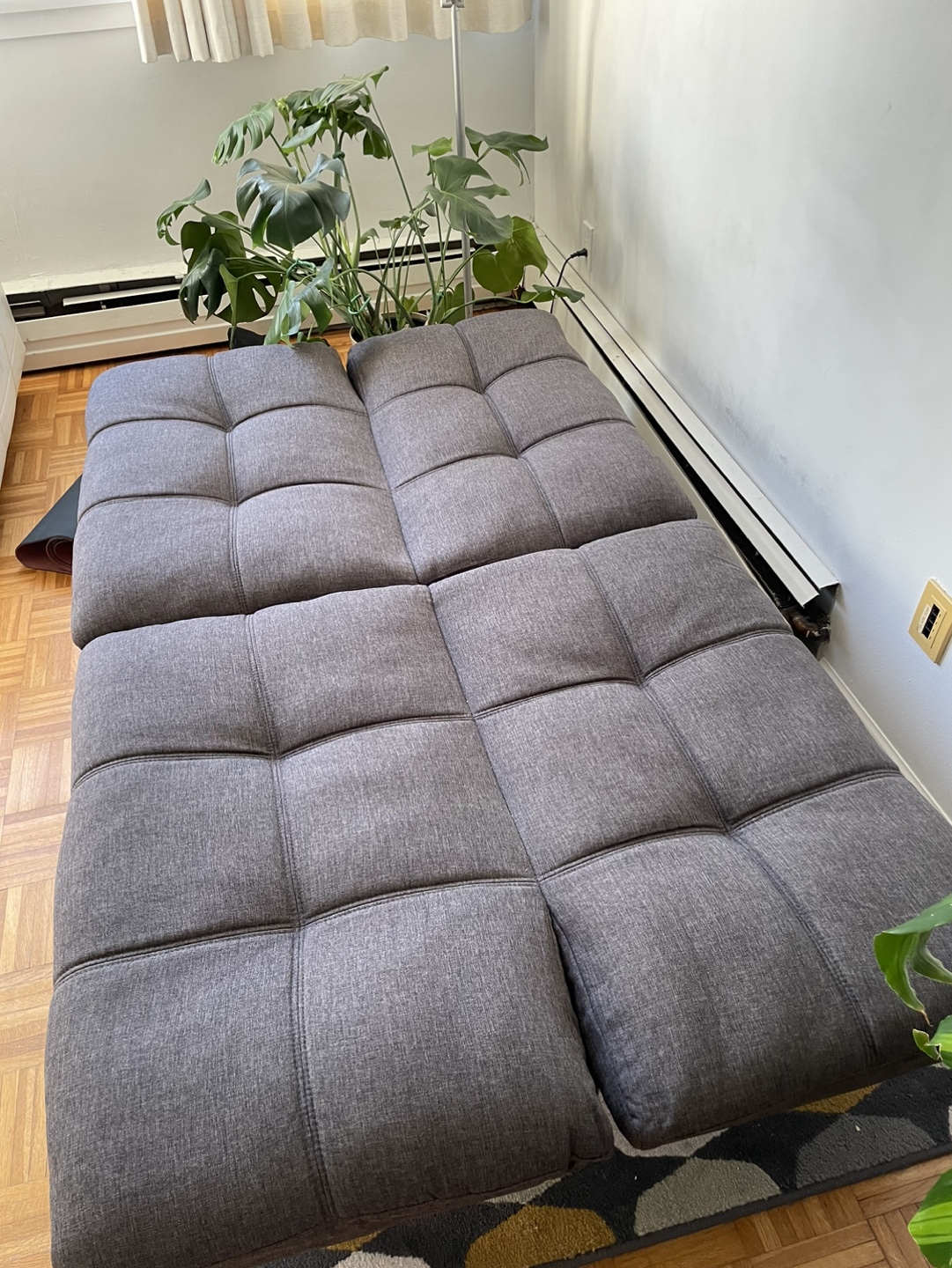 Grey Futon Sofa Bed - photo 3