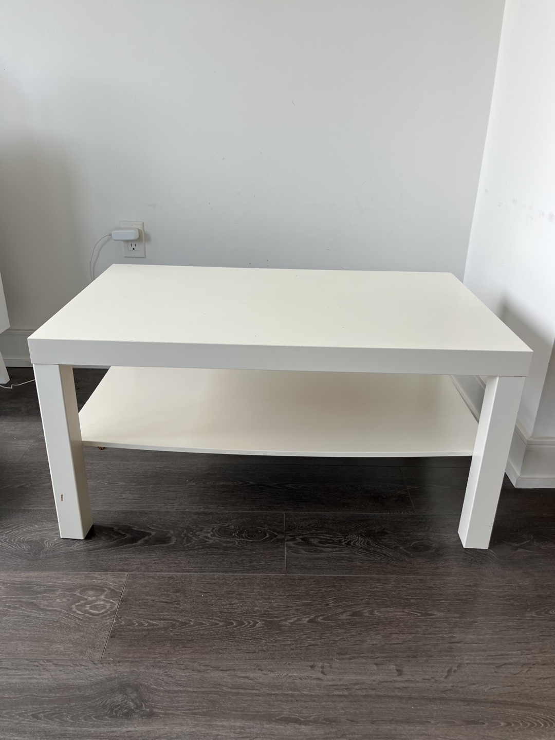 White Coffee Table with Shelf