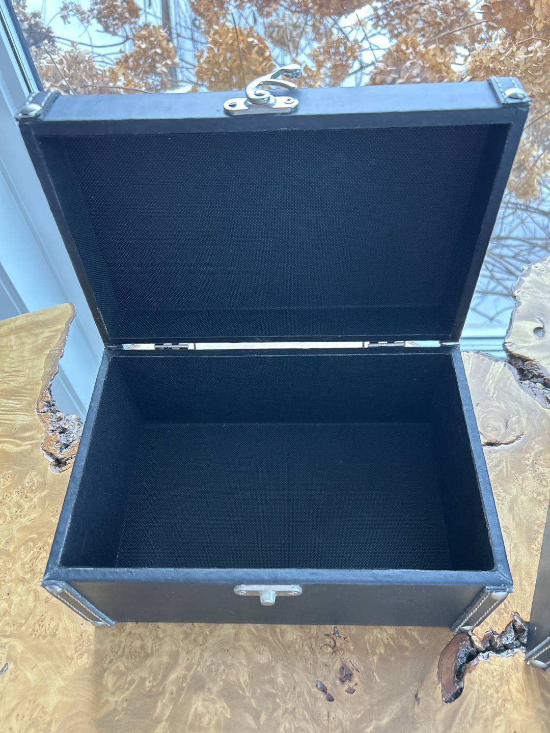 Set of Two Black Decorative Storage Boxes - photo 4