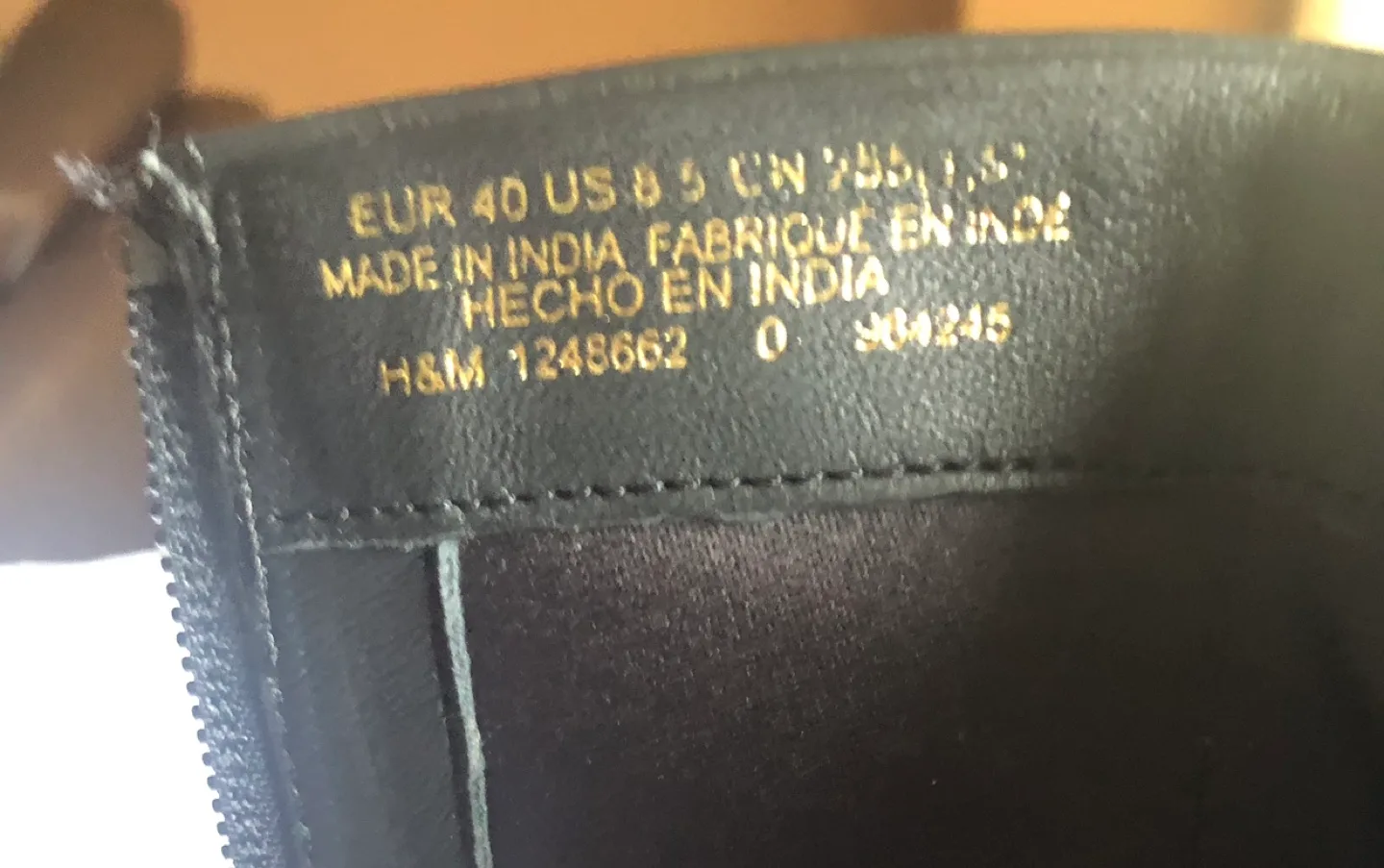 H&M Black Leather Ankle Boots - Size 40 image indicator(4)