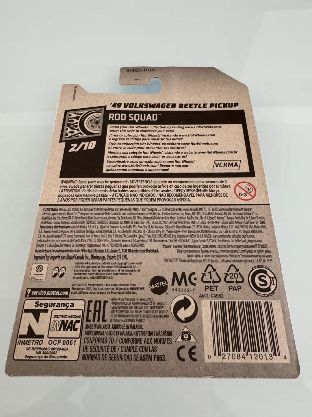 HOT WHEELS ‘49 VOLKSWAGEN BEETLE PICK UP MOONEYES DIECAST image indicator(2)