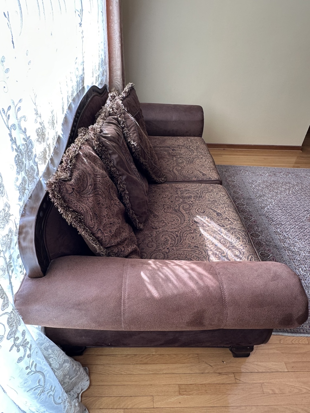 Brown sofa #freecycle - photo 2