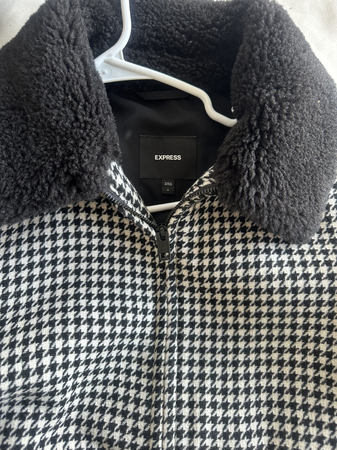 Men's Express Houndstooth Bomber Jacket - photo 5