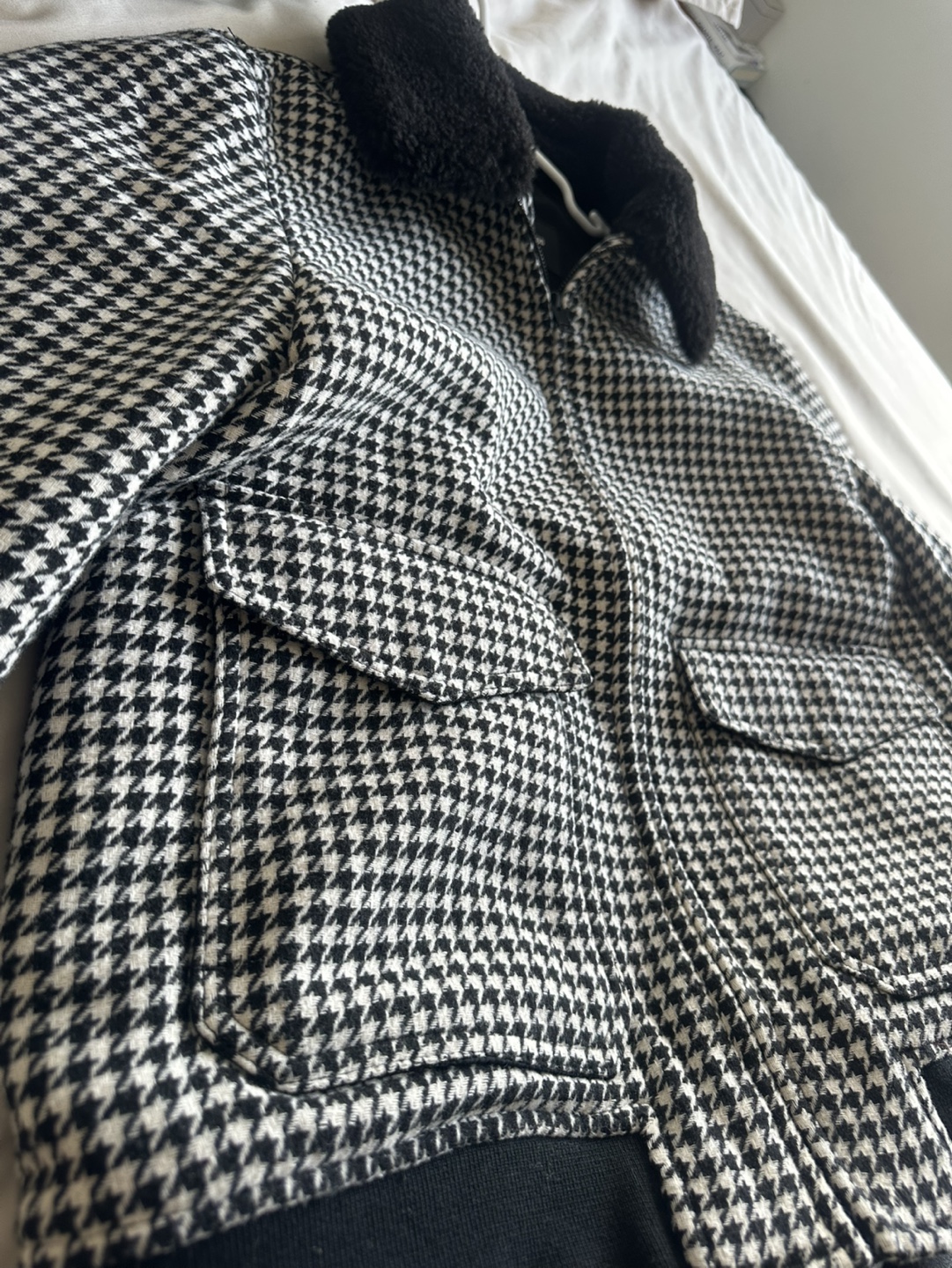 Men's Express Houndstooth Bomber Jacket - photo 4