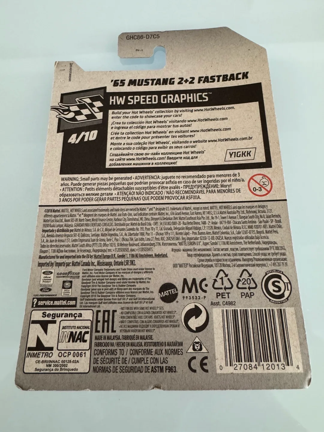 HOT WHEELS ‘65 MUSTANG 2+2 FASTBACK GULF DIECAST image indicator(3)