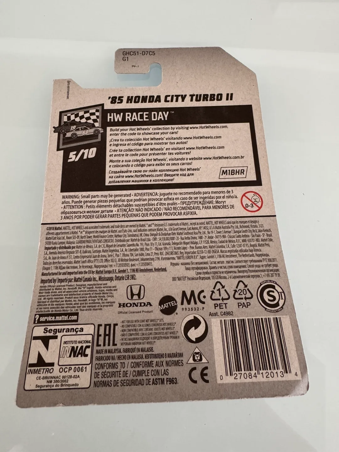 HOT WHEELS ‘85 HONDA CITY TURBO II DIECAST image indicator(2)