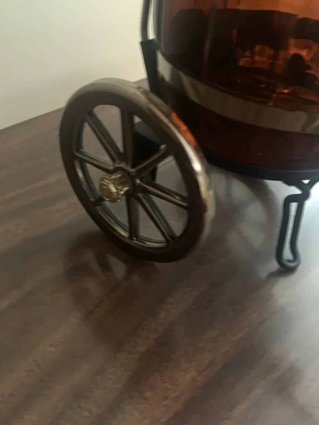 Vintage Liquor Dispenser Barrel on Wheels image indicator(2)