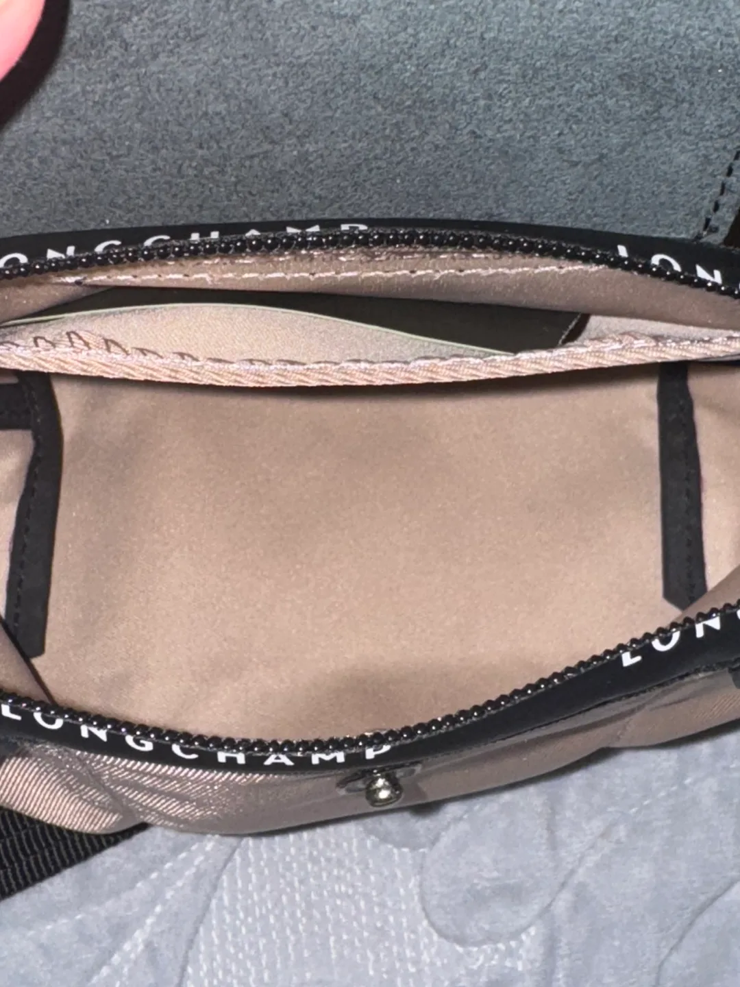 Longchamp Le Pliage Mini Bag - Beige & Black image indicator(5)
