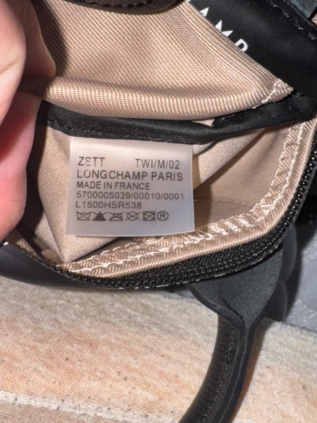 Longchamp Le Pliage Mini Bag - Beige & Black image indicator(7)