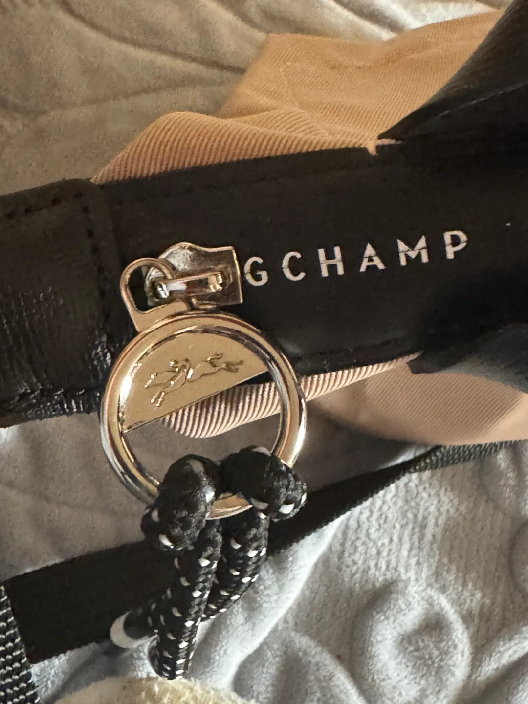 Longchamp Le Pliage Mini Bag - Beige & Black image indicator(9)