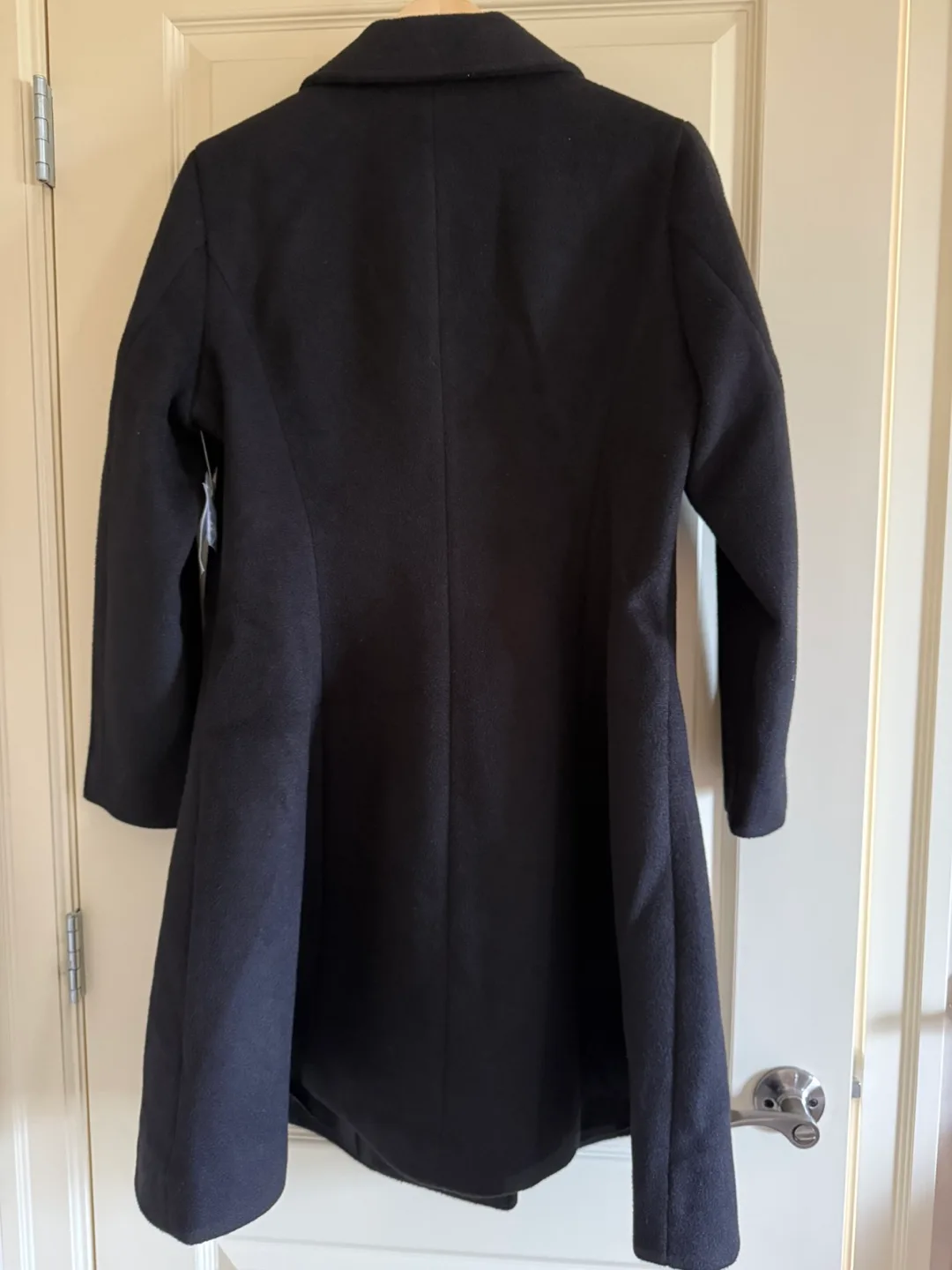 Black Petite Woman's Double-breasted Coat image indicator(2)