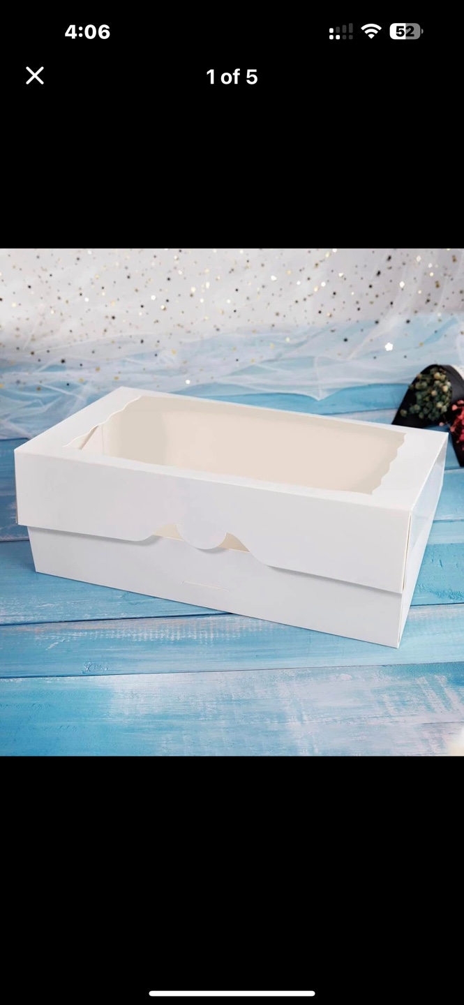 White Cookie Box with Window